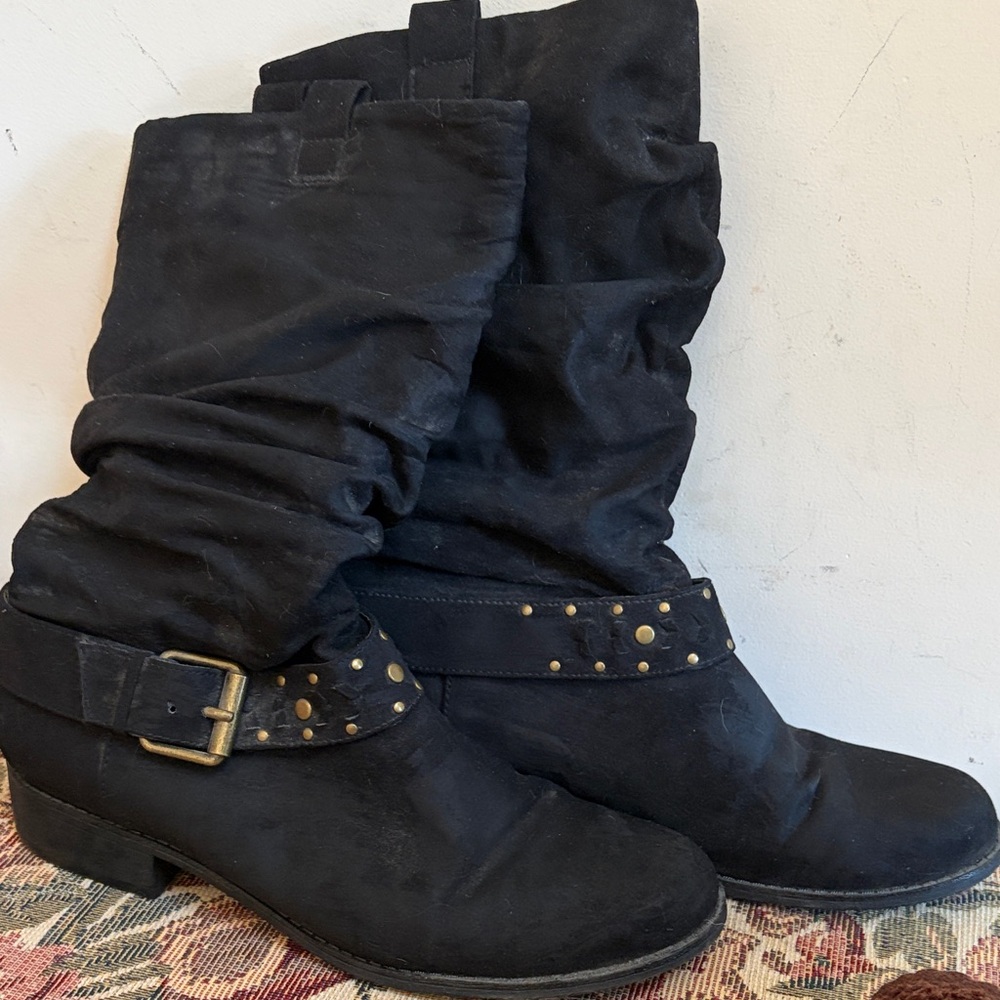 Unlisted by Kenneth Cole Black Suede Women's Boots